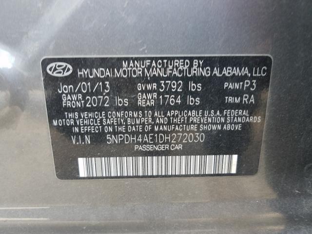 Photo 9 VIN: 5NPDH4AE1DH272030 - HYUNDAI ELANTRA GL 