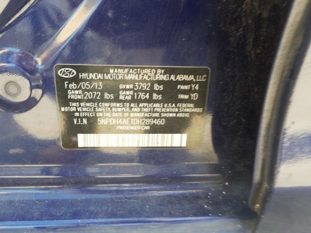 Photo 9 VIN: 5NPDH4AE1DH289460 - HYUNDAI ELANTRA GL 