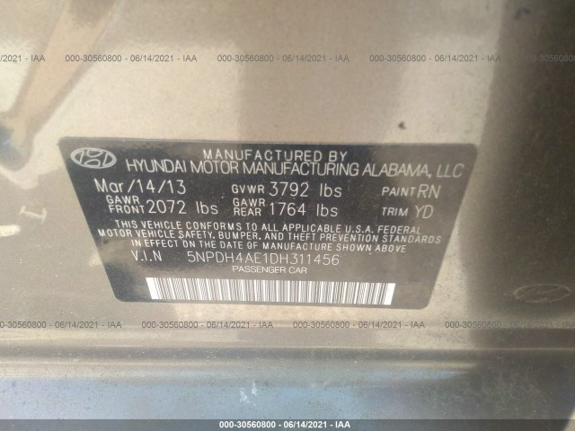 Photo 8 VIN: 5NPDH4AE1DH311456 - HYUNDAI ELANTRA 