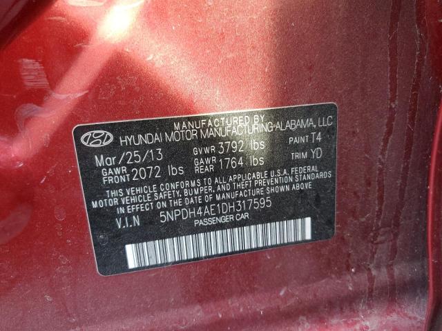 Photo 11 VIN: 5NPDH4AE1DH317595 - HYUNDAI ELANTRA 