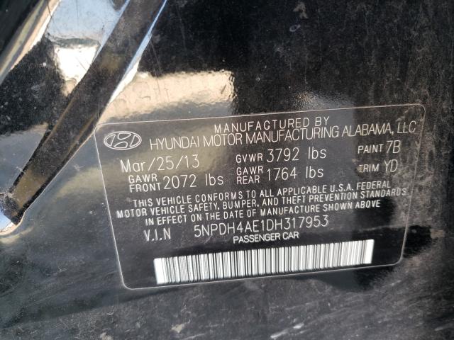 Photo 9 VIN: 5NPDH4AE1DH317953 - HYUNDAI ELANTRA GL 