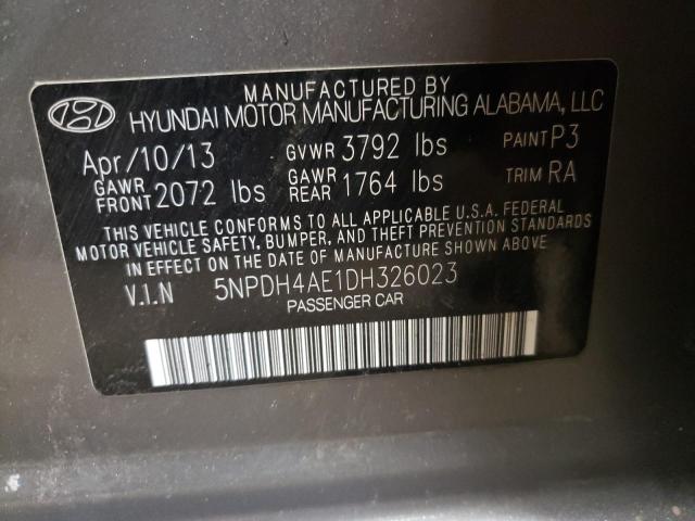 Photo 9 VIN: 5NPDH4AE1DH326023 - HYUNDAI ELANTRA GL 