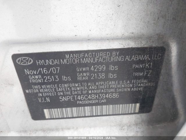 Photo 8 VIN: 5NPDH4AE1DH328869 - HYUNDAI ELANTRA 