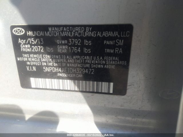 Photo 8 VIN: 5NPDH4AE1DH329472 - HYUNDAI ELANTRA 