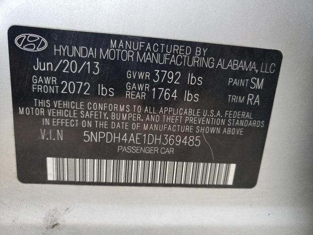 Photo 11 VIN: 5NPDH4AE1DH369485 - HYUNDAI ELANTRA 