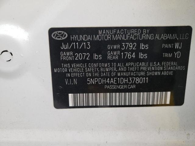 Photo 9 VIN: 5NPDH4AE1DH378011 - HYUNDAI ELANTRA GL 