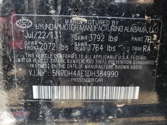 Photo 9 VIN: 5NPDH4AE1DH384990 - HYUNDAI ELANTRA GL 