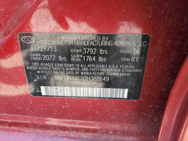 Photo 11 VIN: 5NPDH4AE1DH388649 - HYUNDAI ELANTRA 