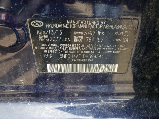 Photo 9 VIN: 5NPDH4AE1DH399344 - HYUNDAI ELANTRA GL 