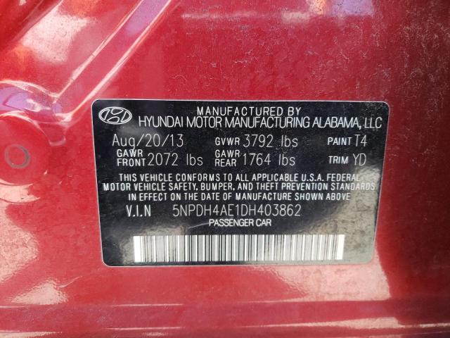 Photo 11 VIN: 5NPDH4AE1DH403862 - HYUNDAI ELANTRA GL 