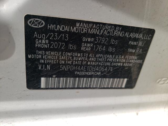 Photo 9 VIN: 5NPDH4AE1DH406471 - HYUNDAI ELANTRA GL 