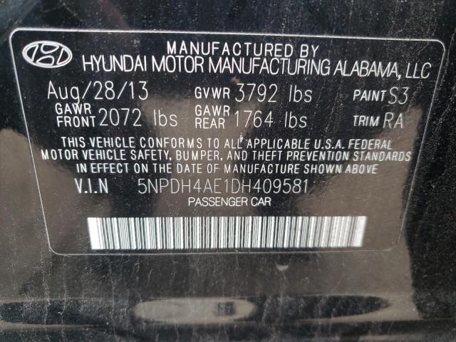 Photo 9 VIN: 5NPDH4AE1DH409581 - HYUNDAI ELANTRA GL 