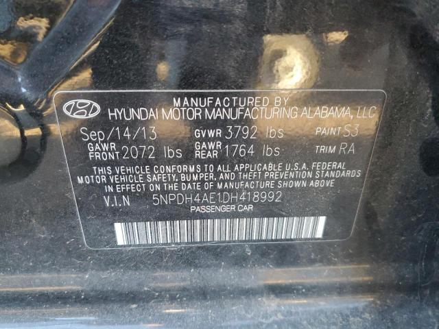 Photo 9 VIN: 5NPDH4AE1DH418992 - HYUNDAI ELANTRA GL 