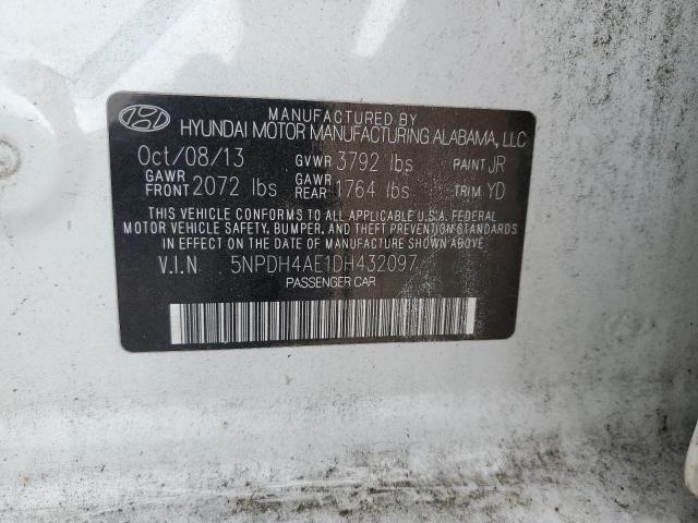 Photo 12 VIN: 5NPDH4AE1DH432097 - HYUNDAI ELANTRA 