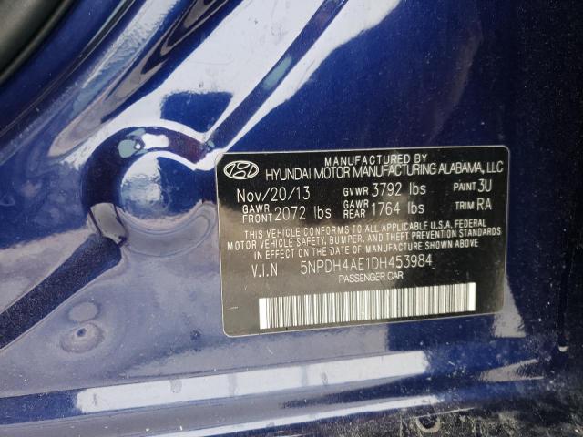 Photo 9 VIN: 5NPDH4AE1DH453984 - HYUNDAI ELANTRA GL 