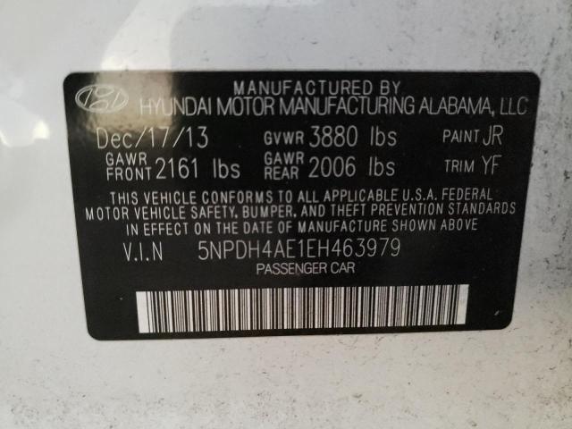 Photo 9 VIN: 5NPDH4AE1EH463979 - HYUNDAI ELANTRA SE 