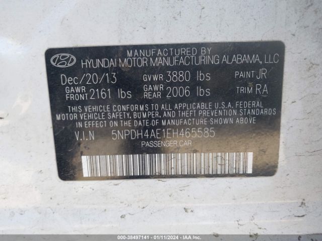 Photo 8 VIN: 5NPDH4AE1EH465585 - HYUNDAI ELANTRA 