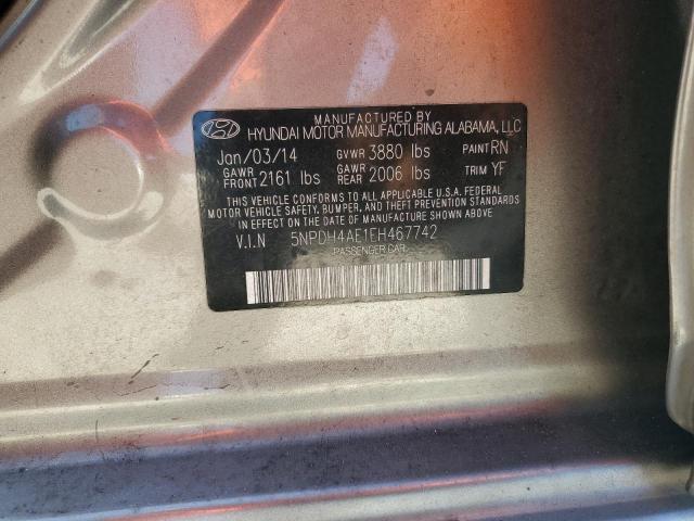 Photo 11 VIN: 5NPDH4AE1EH467742 - HYUNDAI ELANTRA SE 