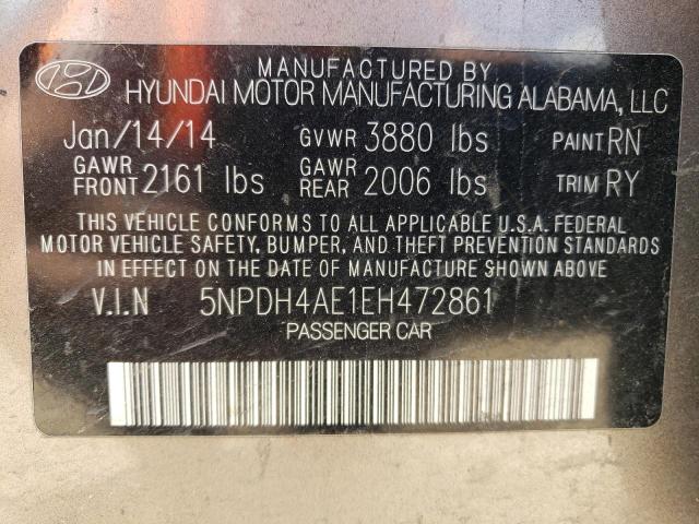 Photo 11 VIN: 5NPDH4AE1EH472861 - HYUNDAI ELANTRA SE 