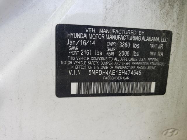 Photo 9 VIN: 5NPDH4AE1EH474545 - HYUNDAI ELANTRA SE 