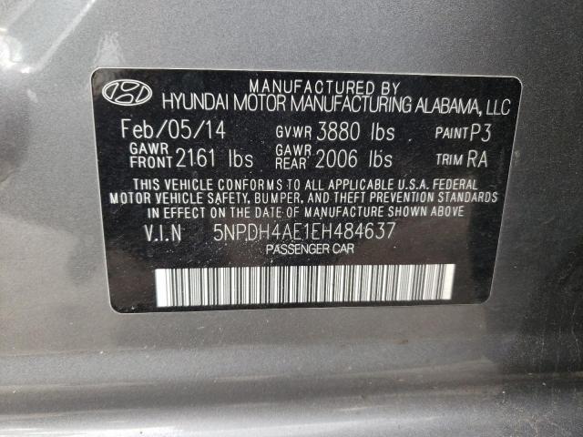 Photo 11 VIN: 5NPDH4AE1EH484637 - HYUNDAI ELANTRA 