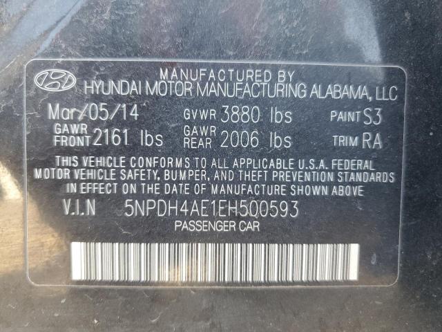 Photo 11 VIN: 5NPDH4AE1EH500593 - HYUNDAI ELANTRA SE 