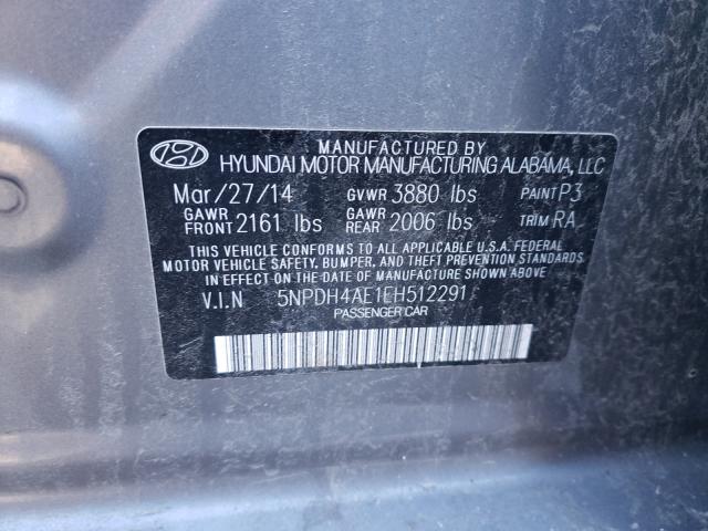 Photo 9 VIN: 5NPDH4AE1EH512291 - HYUNDAI ELANTRA SE 