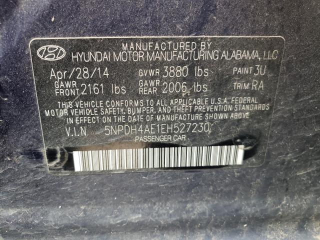 Photo 9 VIN: 5NPDH4AE1EH527230 - HYUNDAI ELANTRA SE 