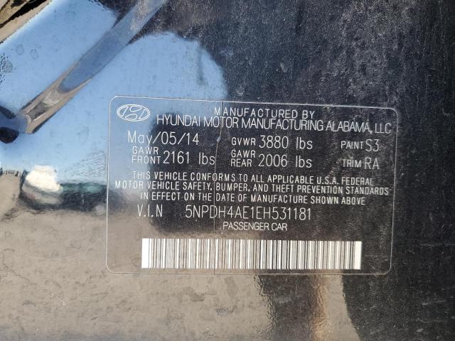 Photo 11 VIN: 5NPDH4AE1EH531181 - HYUNDAI ELANTRA SE 