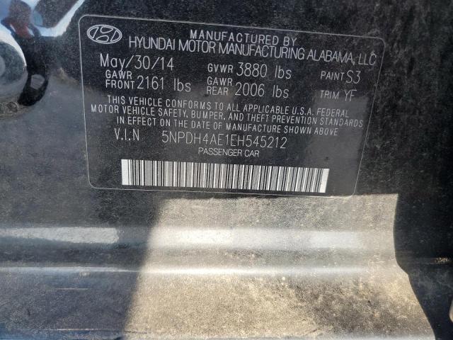 Photo 12 VIN: 5NPDH4AE1EH545212 - HYUNDAI ELANTRA SE 