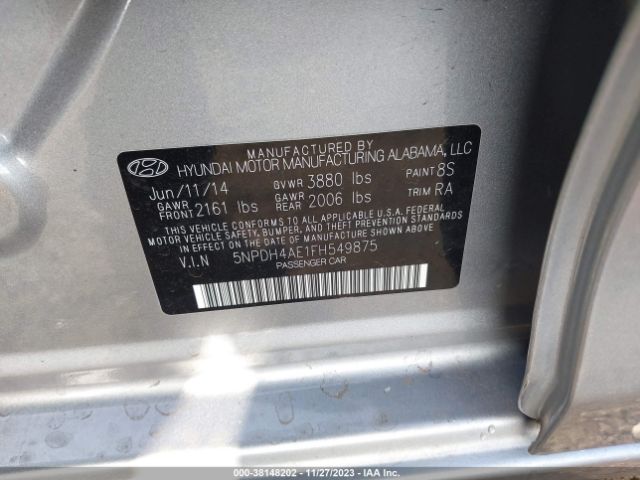 Photo 8 VIN: 5NPDH4AE1FH549875 - HYUNDAI ELANTRA 