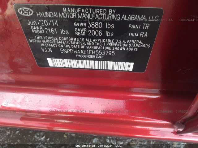 Photo 8 VIN: 5NPDH4AE1FH553795 - HYUNDAI ELANTRA 