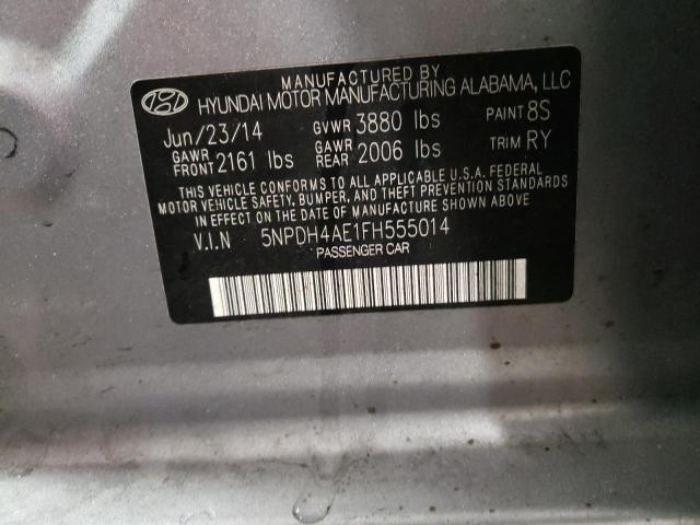 Photo 9 VIN: 5NPDH4AE1FH555014 - HYUNDAI ELANTRA SE 