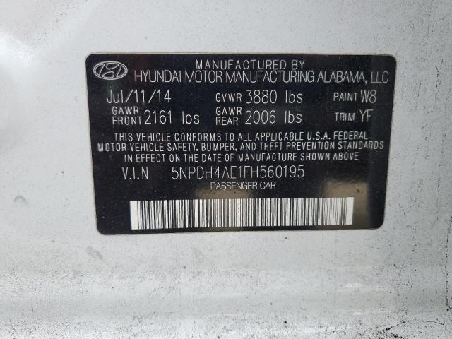 Photo 11 VIN: 5NPDH4AE1FH560195 - HYUNDAI ELANTRA SE 