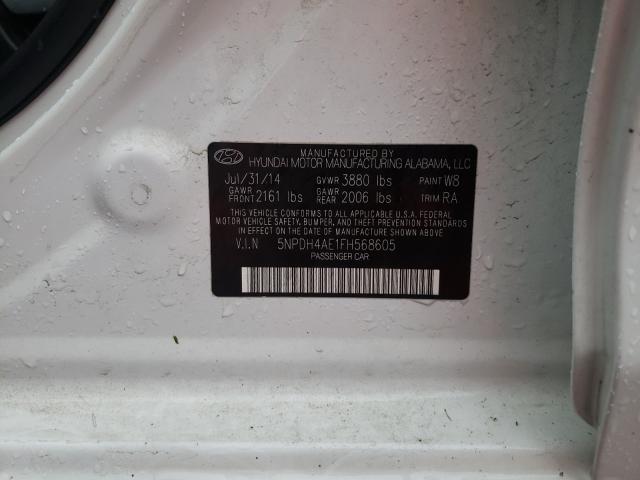 Photo 9 VIN: 5NPDH4AE1FH568605 - HYUNDAI ELANTRA SE 