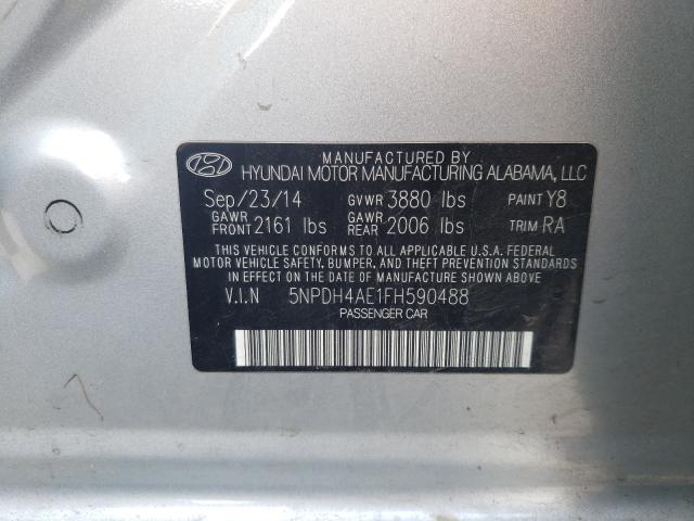 Photo 9 VIN: 5NPDH4AE1FH590488 - HYUNDAI ELANTRA SE 