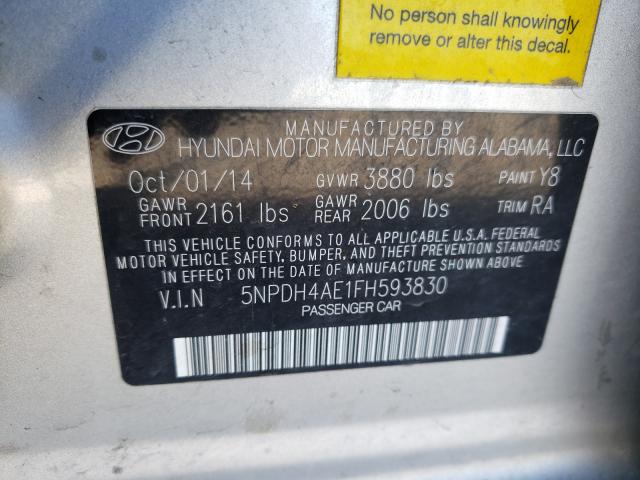 Photo 9 VIN: 5NPDH4AE1FH593830 - HYUNDAI ELANTRA SE 