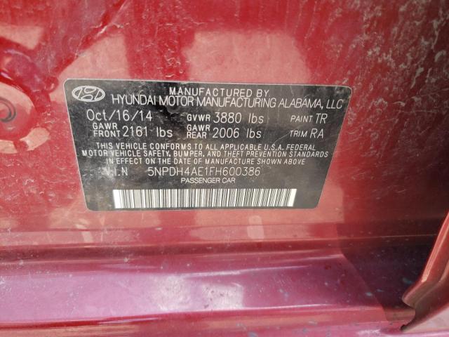 Photo 11 VIN: 5NPDH4AE1FH600386 - HYUNDAI ELANTRA SE 