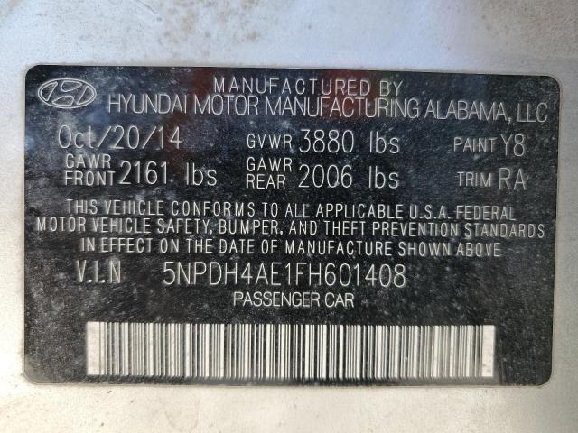 Photo 12 VIN: 5NPDH4AE1FH601408 - HYUNDAI ELANTRA SE 