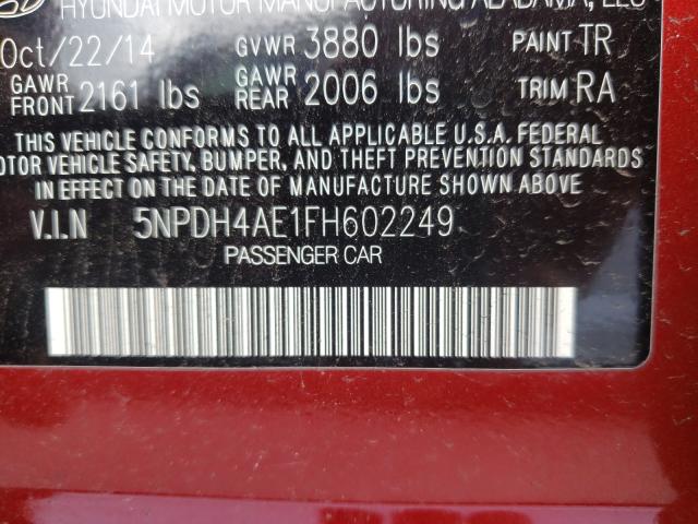 Photo 9 VIN: 5NPDH4AE1FH602249 - HYUNDAI ELANTRA SE 