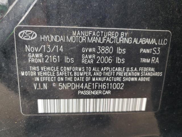 Photo 11 VIN: 5NPDH4AE1FH611002 - HYUNDAI ELANTRA SE 