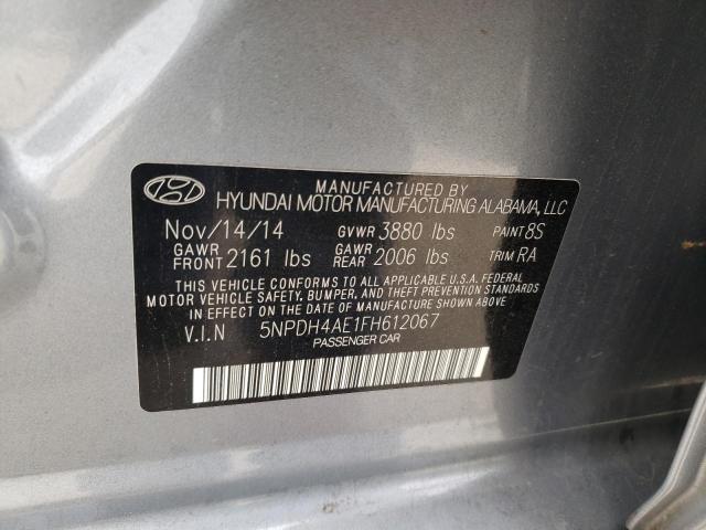 Photo 9 VIN: 5NPDH4AE1FH612067 - HYUNDAI ELANTRA SE 