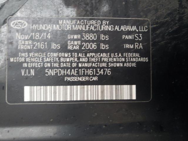 Photo 11 VIN: 5NPDH4AE1FH613476 - HYUNDAI ELANTRA SE 