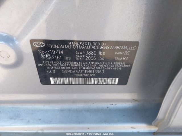 Photo 8 VIN: 5NPDH4AE1FH613963 - HYUNDAI ELANTRA 