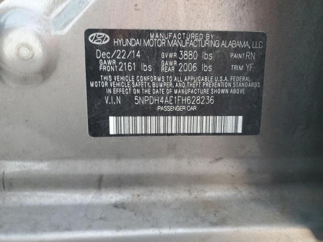 Photo 11 VIN: 5NPDH4AE1FH628236 - HYUNDAI ELANTRA SE 