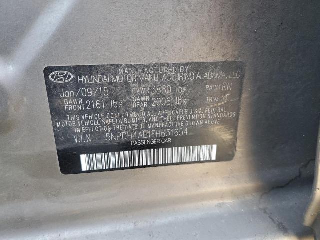 Photo 12 VIN: 5NPDH4AE1FH631654 - HYUNDAI ELANTRA SE 