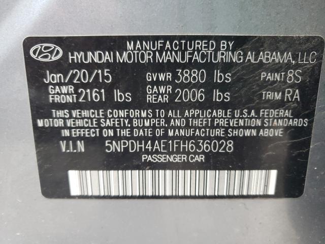 Photo 9 VIN: 5NPDH4AE1FH636028 - HYUNDAI ELANTRA 