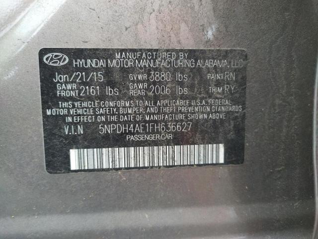 Photo 9 VIN: 5NPDH4AE1FH636627 - HYUNDAI ELANTRA SE 