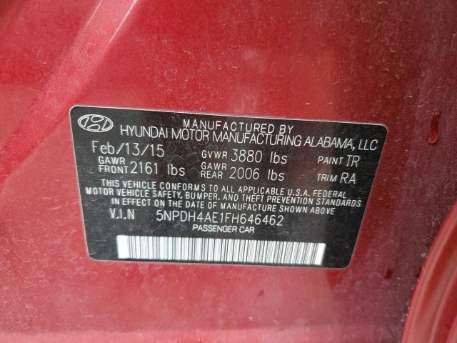 Photo 12 VIN: 5NPDH4AE1FH646462 - HYUNDAI ELANTRA SE 