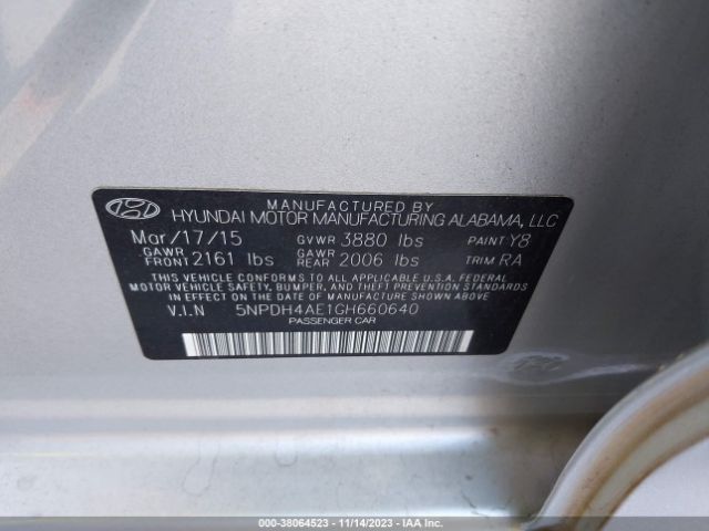 Photo 8 VIN: 5NPDH4AE1GH660640 - HYUNDAI ELANTRA 